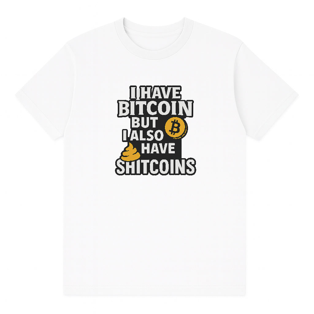 T-shirt Btc Shitcoins White Men's