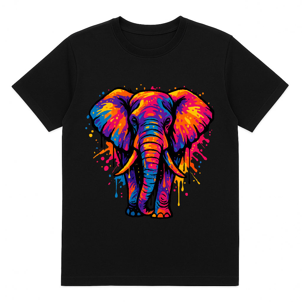 T-shirt Elephant Giant Spirit Black Men's