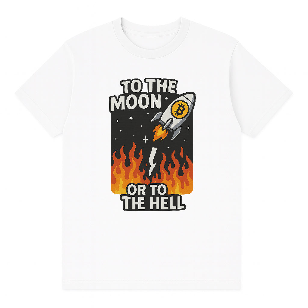 T-shirt To The Moon or Hell White Men's